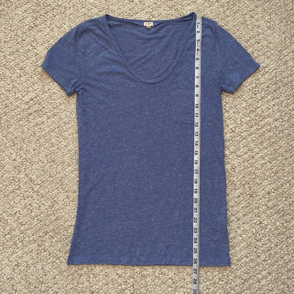 J. Crew blue short sleeve tee shirt top - Picture 3 of 8